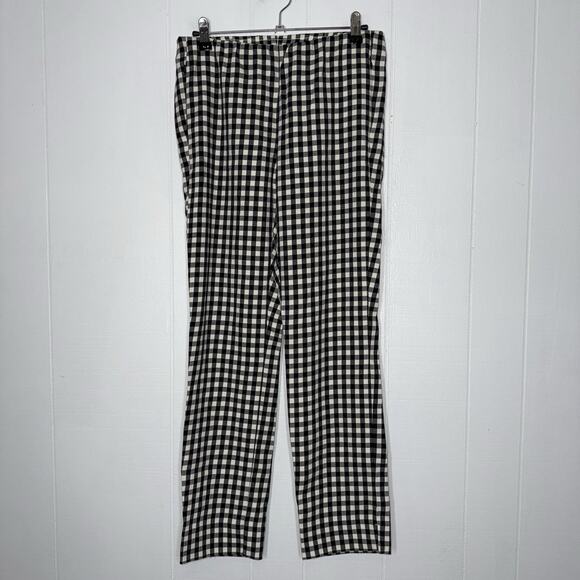 J. Jill Women’s Essential Cotton Stretch Gingham Pants Size 4 - Picture 1 of 5